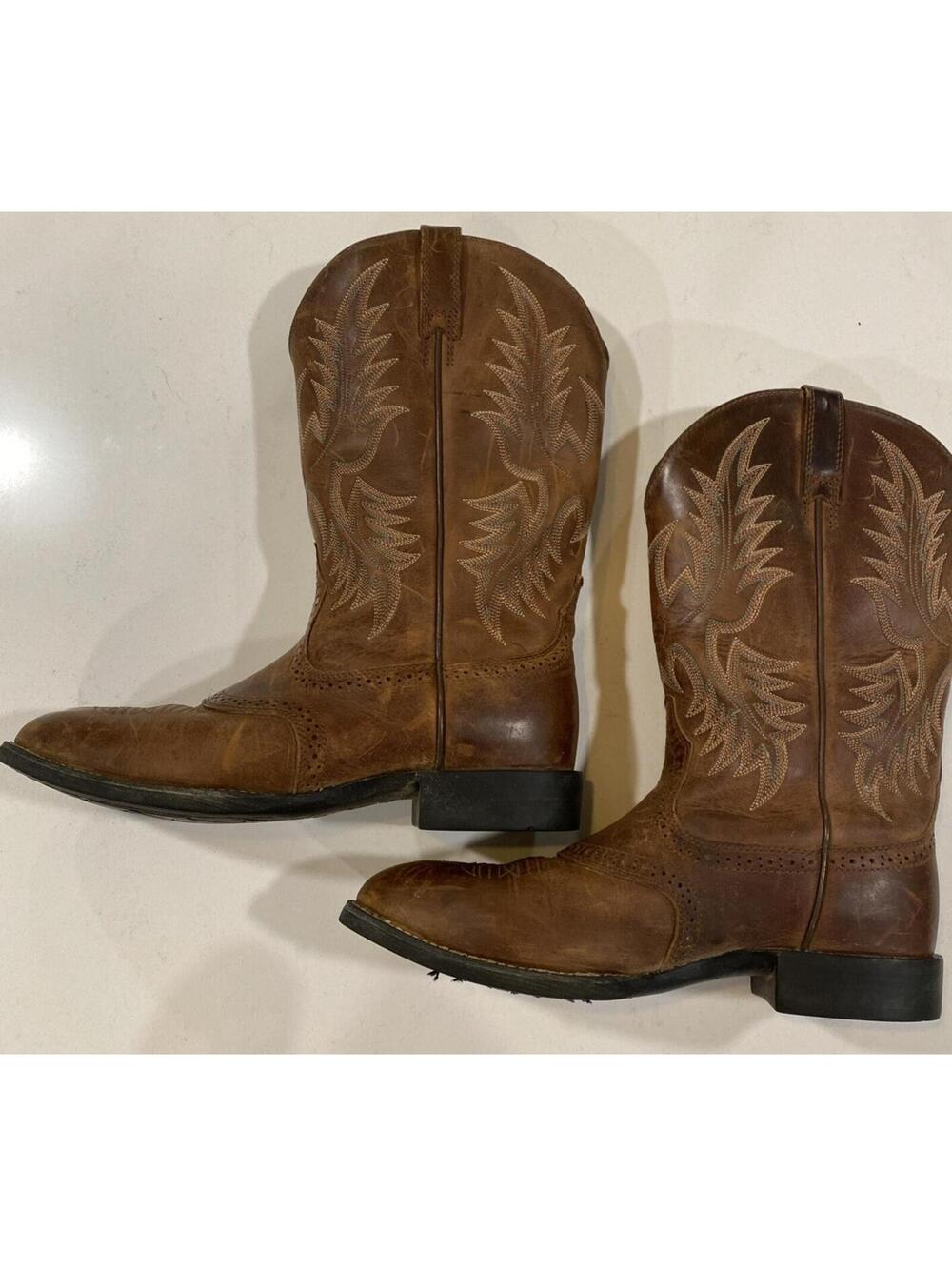 Womens Ariat Quick Draw Cowboy Boots Style #29437 Size 8.5B Great Cond Preowned
